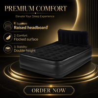 Matelas Gonflable Marron Électrique Pliable et Réversible pour la Maison, la Chambre d'Invités et le Camping