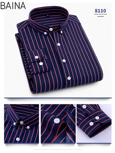 Camicia da uomo a maniche lunghe alla moda 2026, taglia regolare, <span class=keywords><strong>blusa</strong></span> <span class=keywords><strong>maschile</strong></span>, T-shirt taglie forti - Product Image 6