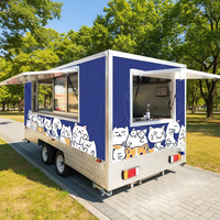 Camion de vente ambulante en acier inoxydable pour café, glaces, hot-dogs, sushis et autres snacks, à vendre aux États-Unis