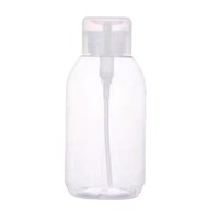 Bouteille ronde en PET/PP de 200 ml/300 ml/500 ml avec pompe pour démaquillant, dissolvant d'ongles, huile, nettoyant visage, tonique – Vente en gros