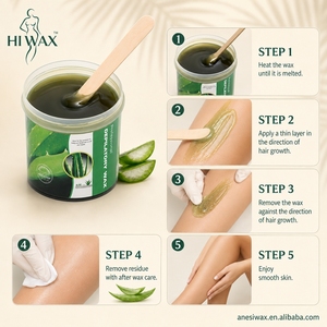 Pâte de <span class=keywords><strong>cire</strong></span> à sucre végétalienne parfumée à l'aloe vera, naturelle, 425g, en pot PP, sans bandes, pour l'épilation des poils, pour peaux sensibles - Product Image 4