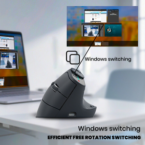 2.4G chế độ kép Chuột không dây quang tùy chỉnh logo máy tính xách tay văn phòng im lặng có thể sạc lại không dây dọc Chuột công thái học - Product Image 6