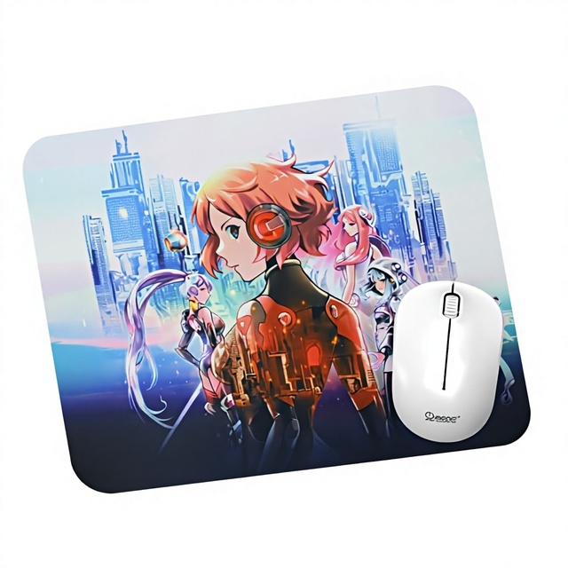 Small Rubber Cartoon Animation Two-Dimensional Thickened Non-Slip Wear-Resistant E-Sports Game Office Universal Anime Mouse Pad