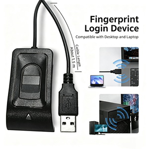 USB Fingerprint <strong>Reader</strong> Computer Fingerprint Password Login Device Plug &amp; Play Windows-Hello Encrypted Unlock Fingerprint <strong>Reader</strong> - Product Image 4