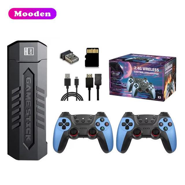 L X2 Ultra Blue Gamepad Game Stick 4K Retro Gaming Consoles Family TV Video Game Consoles Classic 64GB 30000 Games for Psp/Ps1