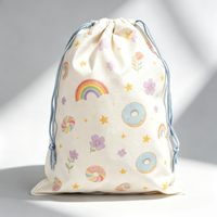 Pochette à cordon personnalisée vert vintage imprimée motif cupcake, sac anti-poussière recyclable pour boulangerie, fêtes et emballage de collations festives