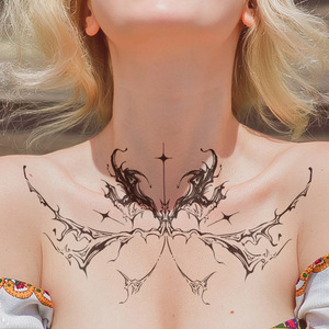 Tatuaje Temporal Realista de Alas Negras <span class=keywords><strong>Grandes</strong></span> para el Pecho, Resistente al Agua, Ecológico, para Mujeres, Cintura, <span class=keywords><strong>Espalda</strong></span>, <span class=keywords><strong>Tatuajes</strong></span> Falsos - Product Image 1