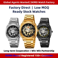 Reloj de Cuarzo SKMEI 2293 para Hombre, 42 mm, Correa de Acero Inoxidable, Cristal, Resistente al Agua 30 m, Personalizado, para Negocios, Moda, Uso Diario