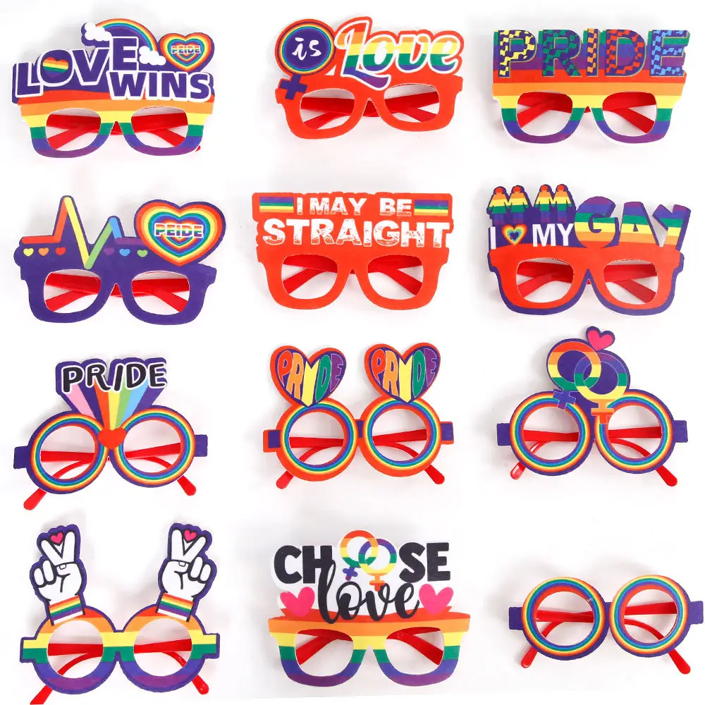 Gafas de sol de lujo para celebrar el Día del orgullo, fiesta de carnaval, orgullo, arcoíris, gafas de sol de orgullo
