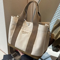 Sac fourre-tout décontracté de luxe en toile naturelle de haute qualité du Japon, personnalisable, couleur unie, pour l'extérieur
