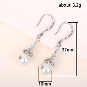 Eleganti Orecchini Pendenti Lunghi Simil-Perla per Donne, Orecchini Classici a Goccia per Uso Quotidiano e Feste, Gioielli alla Moda - Product Image 5