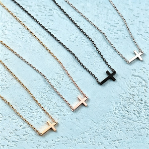 Ywyougang Collier minimaliste en acier inoxydable plaqué or avec chaîne à maillons, pendentif religieux délicat pour femme, cadeau de bijoux - Product Image 1
