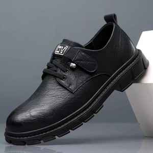 Mocassini Formali da Uomo in Pelle PU Nera, Scarpe Eleganti Casual con Lacci e Suola Morbida Antiscivolo - Product Image 6