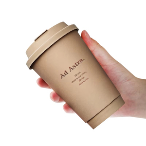 Personalized Customized Disposable Recyclable <strong>Paper</strong> <strong>Cup</strong> Hot Stamping Double Wall <strong>Paper</strong> Coffee <strong>Cup</strong> with Lid and Sleeve - Product Image 3