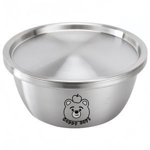 Tazón para mezclar de acero inoxidable 304, tazón de cocina grueso de calidad alimentaria para amasar, batir huevos, lavar verduras, uso en panadería - Product Image 1