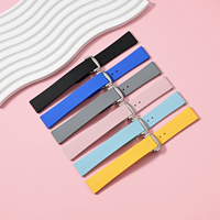 Mehrfarbiges FKM Gummi-Uhrenarmband mit Faltschließe 20mm Schnellverschluss Segeltuch-Textur Fluorkautschuk-Uhrenband für Smartwatch