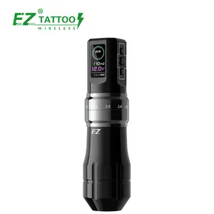 도매 EZ 문신 P3 PRO 큰 광택 마감 그립 조정 가능한 스트로크 및 APP 기능이있는 영구 무선 문신 펜 기계