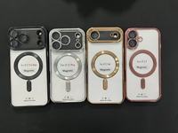 Étui de téléphone magnétique en TPU de galvanoplastie transparente de luxe pour iPhone 17 Pro Max couverture de charge sans fil transparente