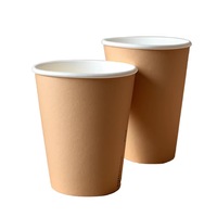 Gobelet en papier kraft biodégradable haute performance à paroi simple 190 ml, paroi intérieure résistante à l'huile pour boissons froides et chaudes, personnalisable