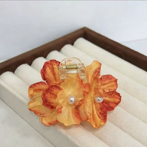 New Elegant Light Color Series Flower Hair Claw <b>Clip</b> Light Luxury Niche Design Women's Acrylic Hair Claw <b>Clips</b> Fashion Headwear - Product Image 4
