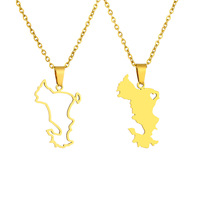 Collier Pendentif Cœur Mayotte Populaire en Europe, Bijou Polyvalent en Acier Inoxydable, Accessoire de Mode pour Hommes et Femmes