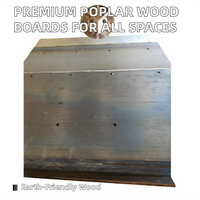 Panneaux carrés en bois massif de peuplier au design moderne, écologiques, prix au mètre cube, pour cuisine, hôtel, extérieur, usage domestique, garantie 1 an