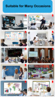 Tableau blanc interactif 96 pouces pour les ateliers avec balayage de code QR et système de gestion de l'apprentissage intégré