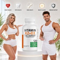 Capsules de Suppléments de Santé pour Adultes : Vitamine D3 K2, Calcium, Magnésium, Zinc – 5000 UI – Vente Chaude en Gros, Marque Privée OEM, Direct Usine