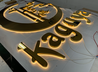 Lettres en relief 3D personnalisées rétroéclairées par LED, étanches IP65, en acier inoxydable, pour enseignes de devanture de magasin, publicité extérieure pour entreprises