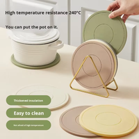Sous-plat Moderne en Silicone Épais Antidérapant Résistant à la Chaleur pour la Protection de la Table de Cuisine et de la Salle à Manger, Tapis d'Isolation Thermique