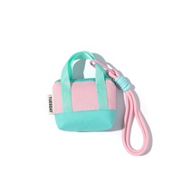 Tas Jinjing Kecil Portabel Terbaru 2026 Unisex, Tas Mini Kanvas dengan Resleting, Dompet Koin, Gantungan Kunci Headset, Tas Tali Pergelangan Tangan Kecil