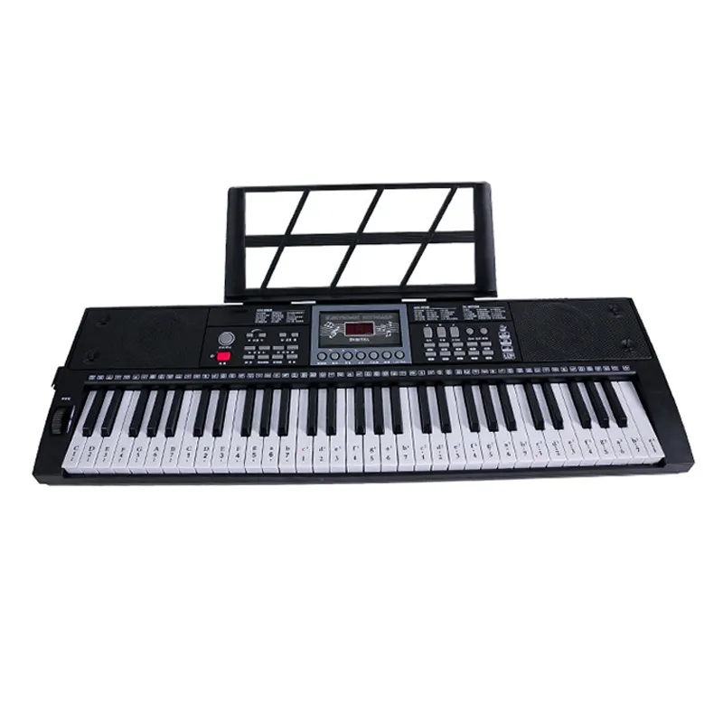 HUASHENG Hot Selling 61 Keys Electric Piano Toys 8 Animal Sounds 2-Digit Number Keyboard Instrument Electric Organ