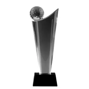 hot selling glass trophy Crystal Glass Awards and trophies plaques for Souvenir