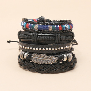 Vente en Gros Tendance Pas Cher Hommes Femmes Filles Bracelets en Cuir Bijoux - Product Image 5
