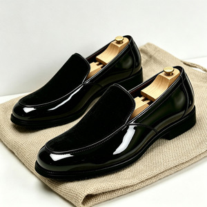 Mocassins de luxe pour hommes Xuanhui en cuir verni et daim, chaussures habillées pour affaires, mariages et soirées, grandes tailles 39-48 - Product Image 3