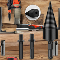Lot de 4 forets à bois en acier rapide, forets de centrage électriques, finition oxyde noir, tige de 32 mm, longueur de 9 cm pour le perçage