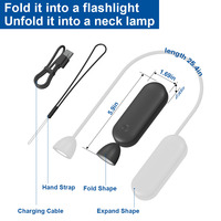 Lampe de poche pliable Led lampe de cou suspendue Rechargeable Protection des yeux Flexible livre lampe de lecture lumière du livre