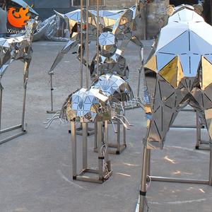 Большая наружная коммерческая площадь, художественная инсталляция, полированная нержавеющая сталь, Геометрическая скульптура жука, известный интернет-орнамент - Product Image 6