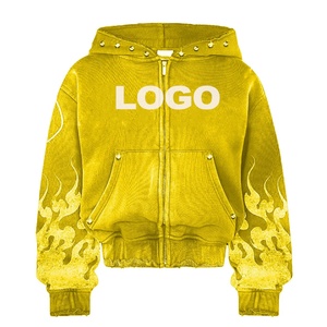 Chaqueta Bordada con Estampado Personalizado, Sudadera con Cremallera Completa y Pedrería para Hombre - Product Image 4