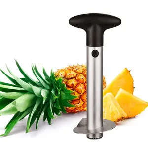 Pineapple Corer and Slicer Tool Stainless Steel Pineapple cutter Core Remover Tool with Detachable Handle