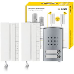 ชุดอุปกรณ์ควบคุมประตูอัตโนมัติ Vimar รุ่น Voxie 40542 40142 ระบบอินเตอร์คอมสำหรับบ้านสองครอบครัว - Product Image 1