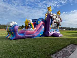 Nueva Casa <span class=keywords><strong>de</strong></span> rebote inflable Unicornio Gorila Alquiler Inflable Moonwalk Jumping Castle para niños - Product Image 3