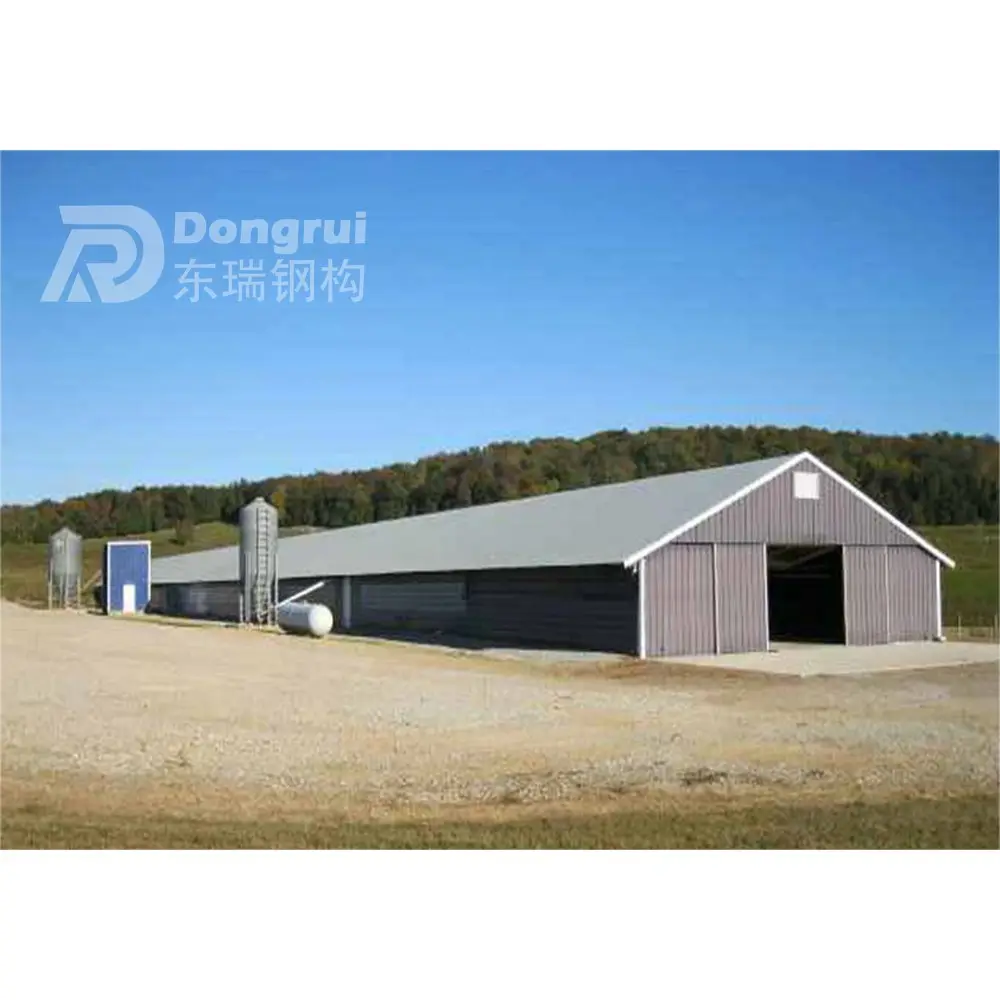 steel tube structure farm poultry house third party inspection steel structure building