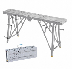 Bangku kuda tangga lipat tebal multifungsi perancah bengkel Modern penggunaan baja konstruksi 250kg kapasitas beban - Product Image 4