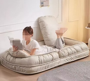 Verstellbares Schlafsofa Klappbarer Liegestuhl Faltbares Bett Couch-Sessel für Wohnzimmer - Product Image 4