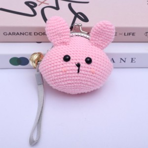 Handgemaakte Gehaakte Gouden Tas Met Schattige Decoraties Wollen Afgewerkte Mond Decoratieve Voorwerpen - Product Image 6