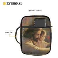 Couverture biblique d'impression d'image personnalisée Sac de transport biblique portable Sac de protection biblique cadeau durable