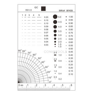 דיוק גבוהה קו מד רוחב סדק השוואת רוחב פיילר שקוף מד סרט עובי סרגל - Product Image 4