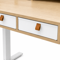 Bureau d'ordinateur motorisé moderne avec tiroirs de rangement, écologique et portable pour chambre, bureau, école, travail