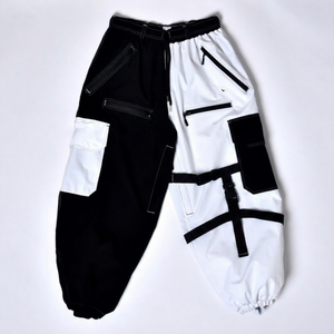 Pantalones de esquí negros clásicos impermeables y transpirables de talla grande, cortavientos, con bolsillos con cremallera, para snowboard, holgados, con forro polar aislante - Product Image 1